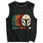 Unisex Starwars Printed Washed Tank Top