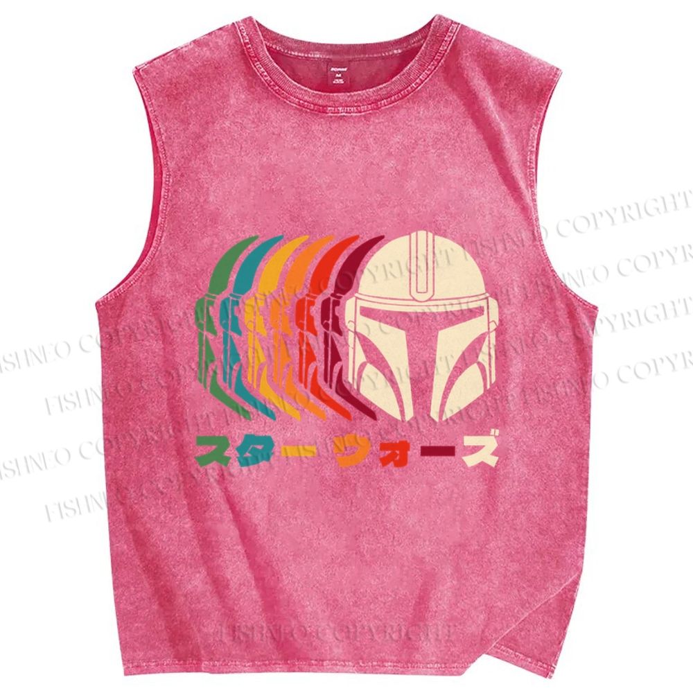 Unisex Starwars Printed Washed Tank Top