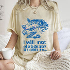 Unisex Japanese Opossum Will Not Elaborate Printed Washed Tee