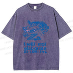 Unisex Japanese Opossum Will Not Elaborate Printed Washed Tee