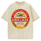 Kirin Lager Japanese Dark Beer  Vintage Washed T-shirt