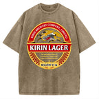 Kirin Lager Japanese Dark Beer  Vintage Washed T-shirt