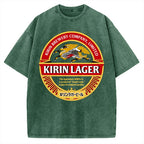 Kirin Lager Japanese Dark Beer  Vintage Washed T-shirt