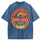 Kirin Lager Japanese Dark Beer  Vintage Washed T-shirt
