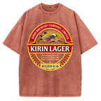 Kirin Lager Japanese Dark Beer  Vintage Washed T-shirt