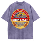 Kirin Lager Japanese Dark Beer  Vintage Washed T-shirt