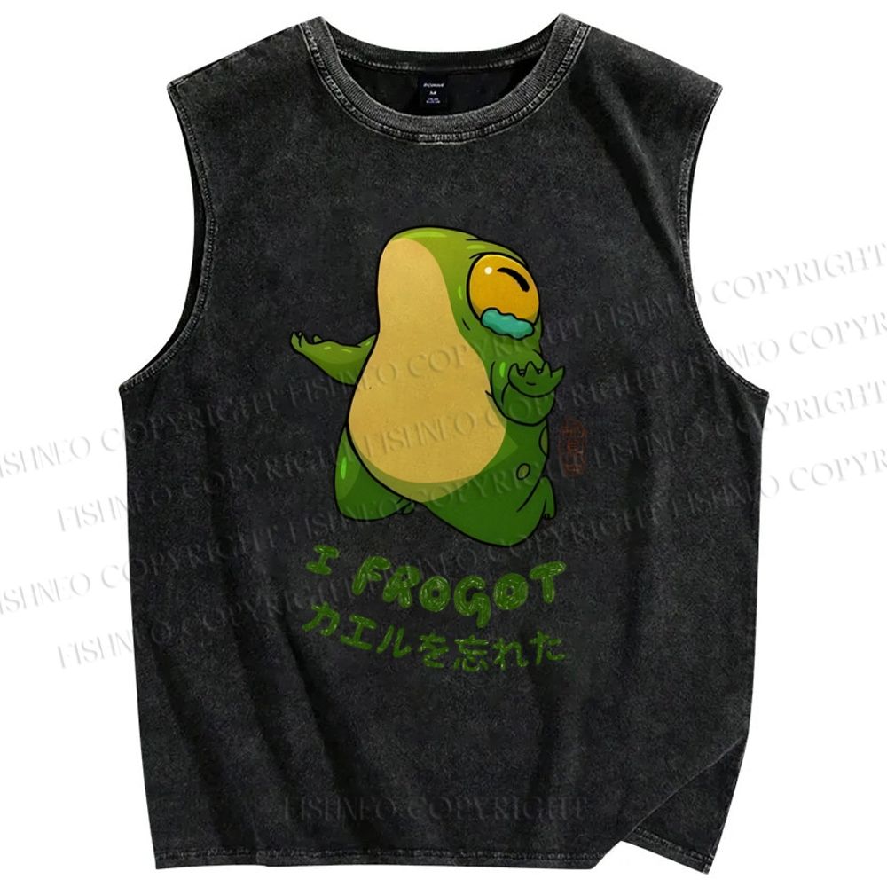 Unisex I Forgot Printed Washed Tank Top