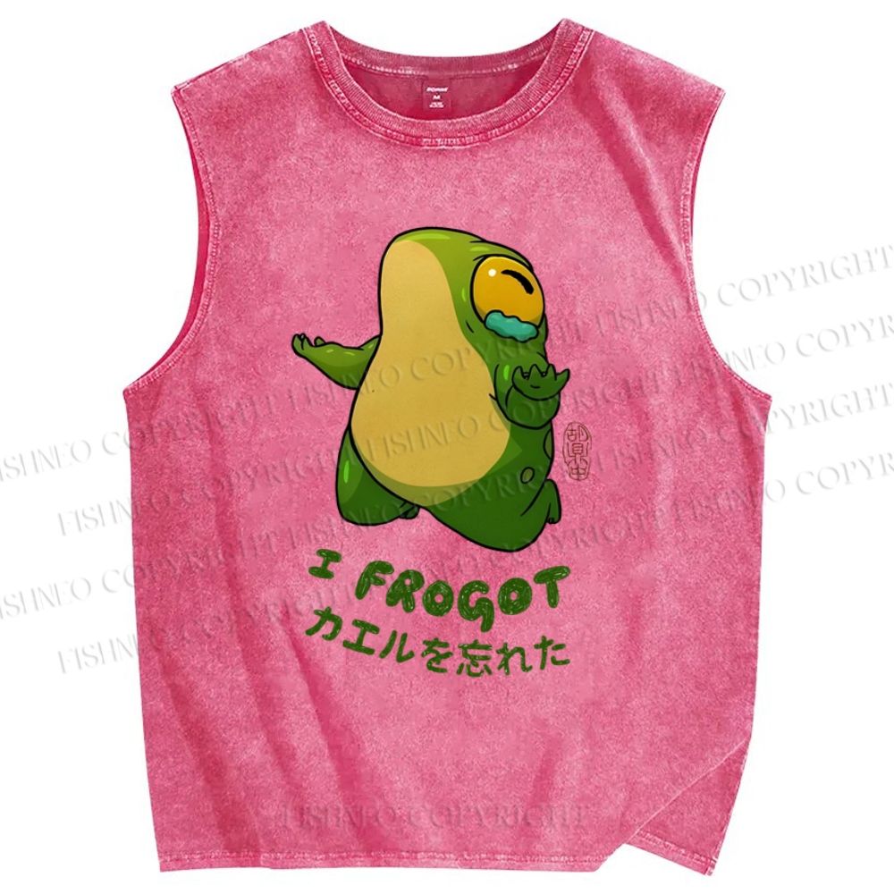Unisex I Forgot Printed Washed Tank Top