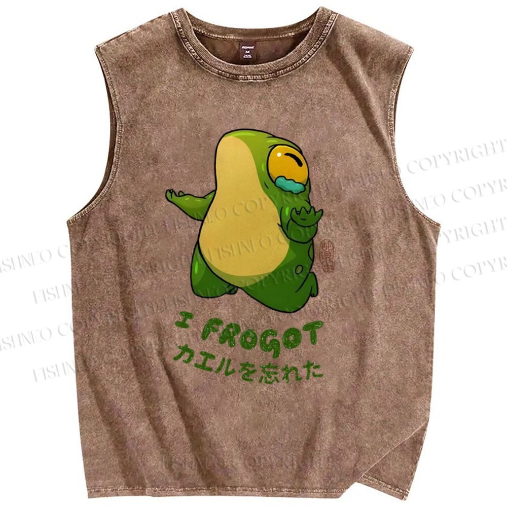 Unisex I Forgot Printed Washed Tank Top
