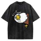 Pardon Curious Eagle Vintage Washed T-shirt