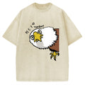 Pardon Curious Eagle Vintage Washed T-shirt