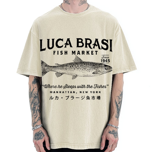 Funny Fish Market Vintage Washed T-shirt