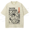 Unisex Japanese Yayoi Kusama Printed Washed Tee