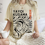 Unisex Japanese Yayoi Kusama Printed Washed Tee