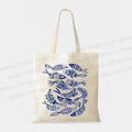 Vintage Fish Graffiti Tote Bag