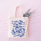 Vintage Fish Graffiti Tote Bag