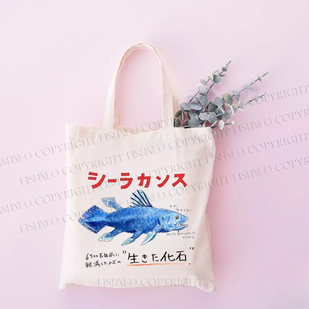 Fish Fossils Tote Bag