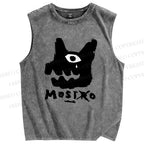 Unisex Monsters Printed Washed Tank Top