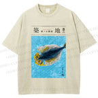 Unisex Tsukiji Fish Market Printed Washed Tee
