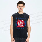 Unisex Andon Printed Washed Tank Top
