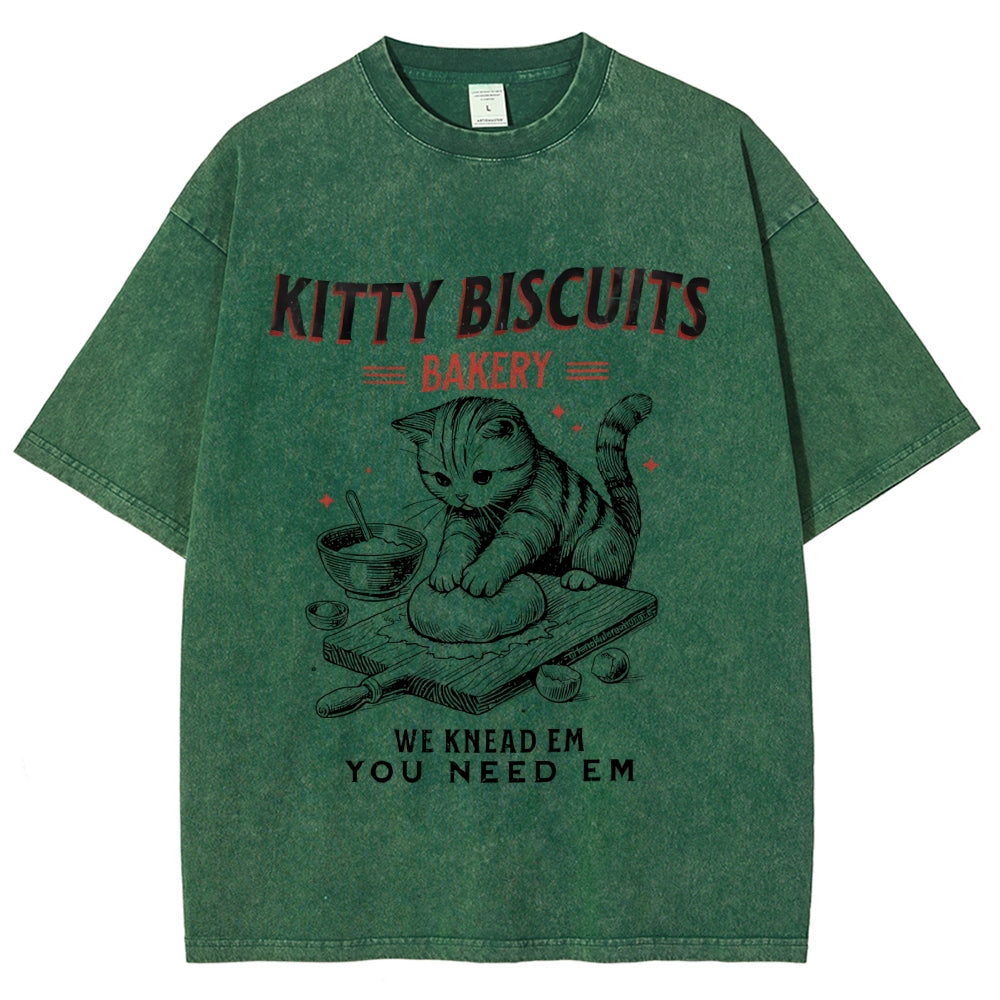 Cat Bakery Washed T-Shirt