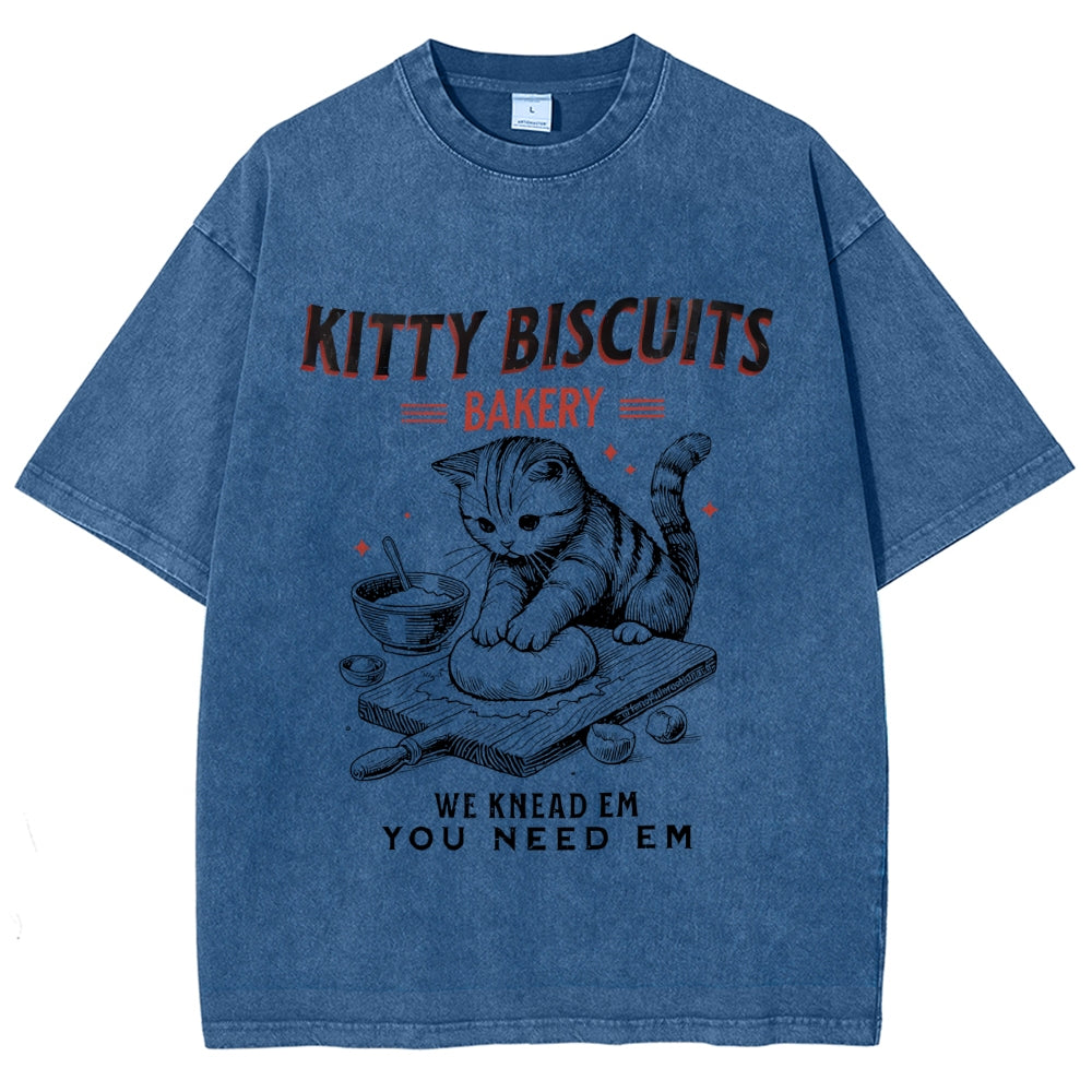 Cat Bakery Washed T-Shirt
