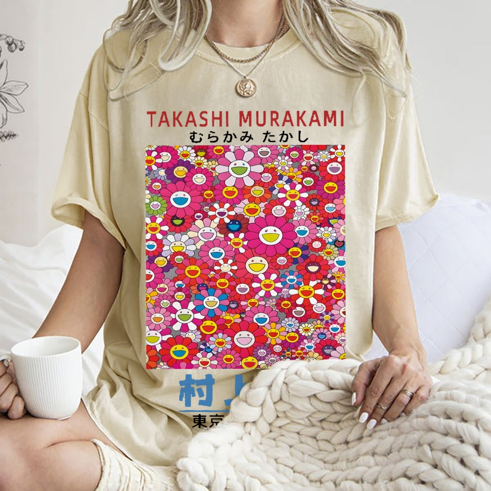 Japan Sunflower Vintage Wash Japanese Design T-Shirt