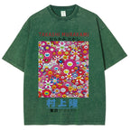 Japan Sunflower Vintage Wash Japanese Design T-Shirt