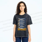 Unisex Sardines Printed Washed Tee