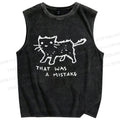 Unisex That Was A Mistake Printed Washed Tank Top