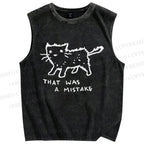 Unisex That Was A Mistake Printed Washed Tank Top