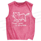 Unisex That Was A Mistake Printed Washed Tank Top