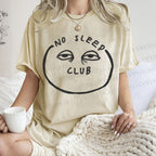 Unisex No Sleep Club Printed Washed Tee