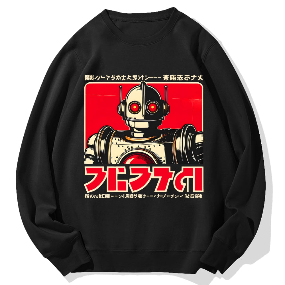 Japanese Vintage Robot  Cotton Sweatshirt