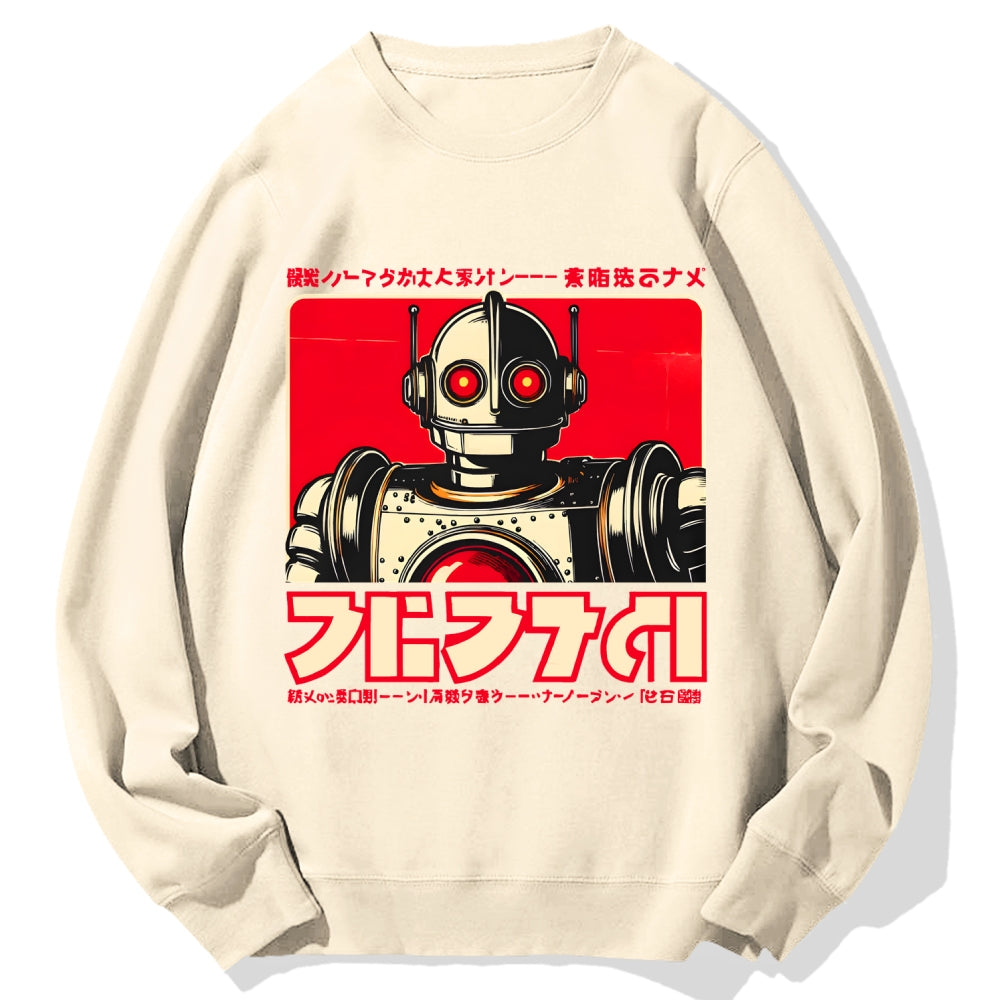 Japanese Vintage Robot  Cotton Sweatshirt