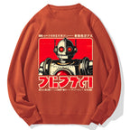 Japanese Vintage Robot  Cotton Sweatshirt