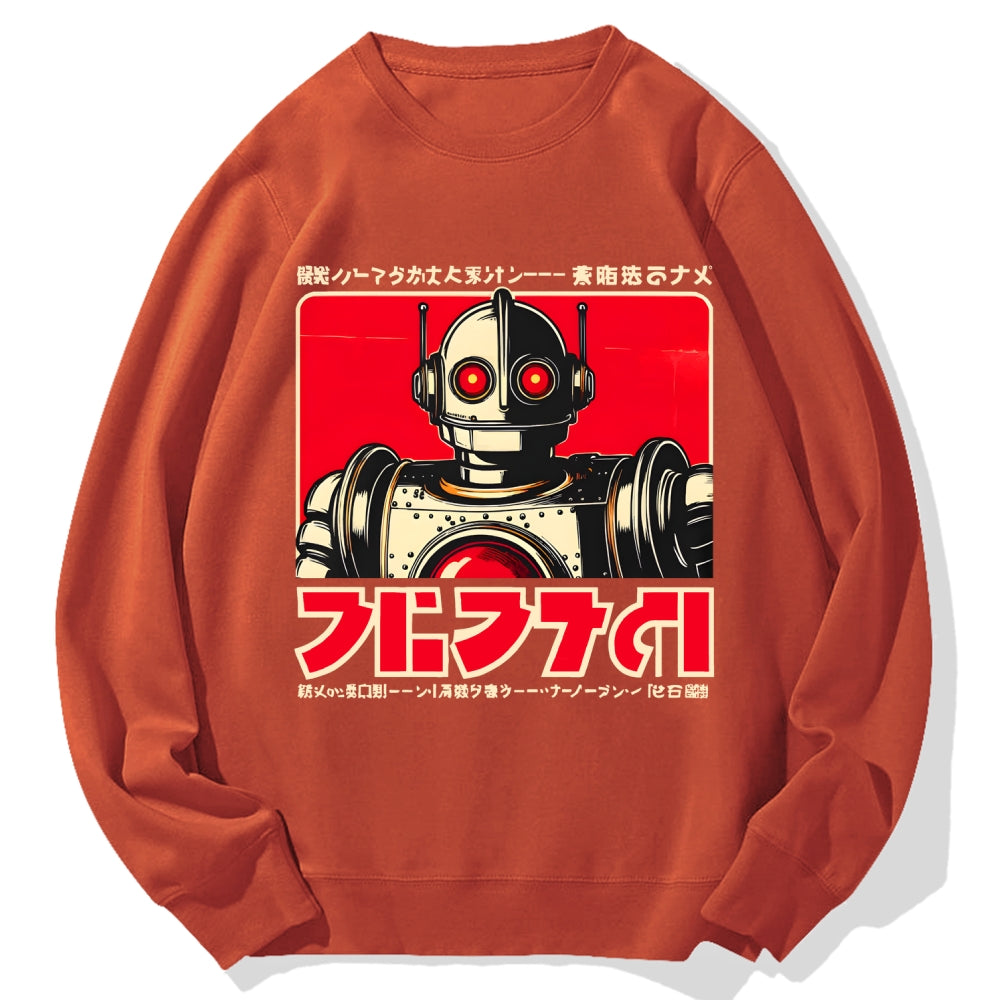 Japanese Vintage Robot  Cotton Sweatshirt
