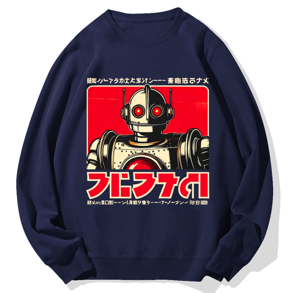 Japanese Vintage Robot  Cotton Sweatshirt