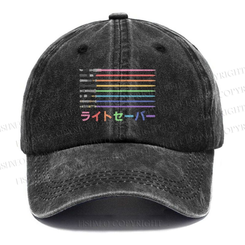 Unisex Lightsaber Vintage Casual Washed Cap