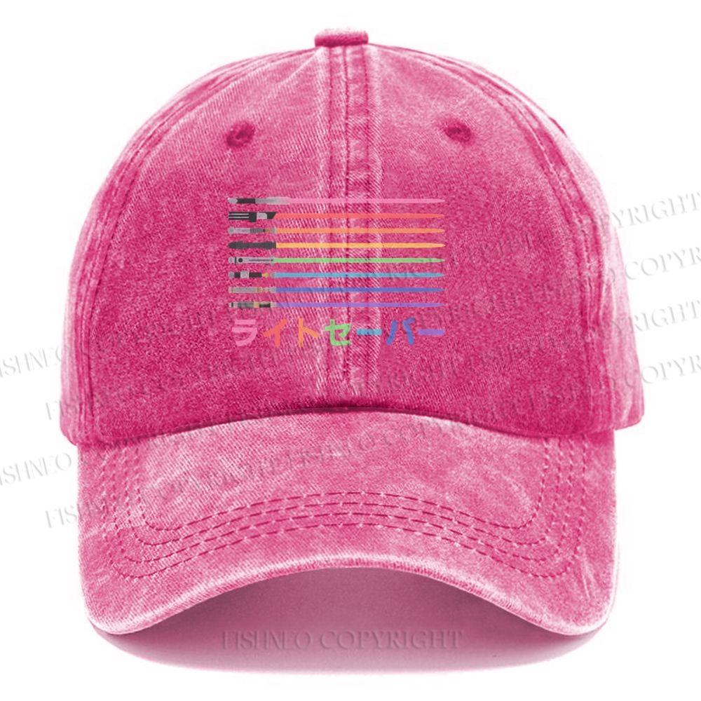 Unisex Lightsaber Vintage Casual Washed Cap