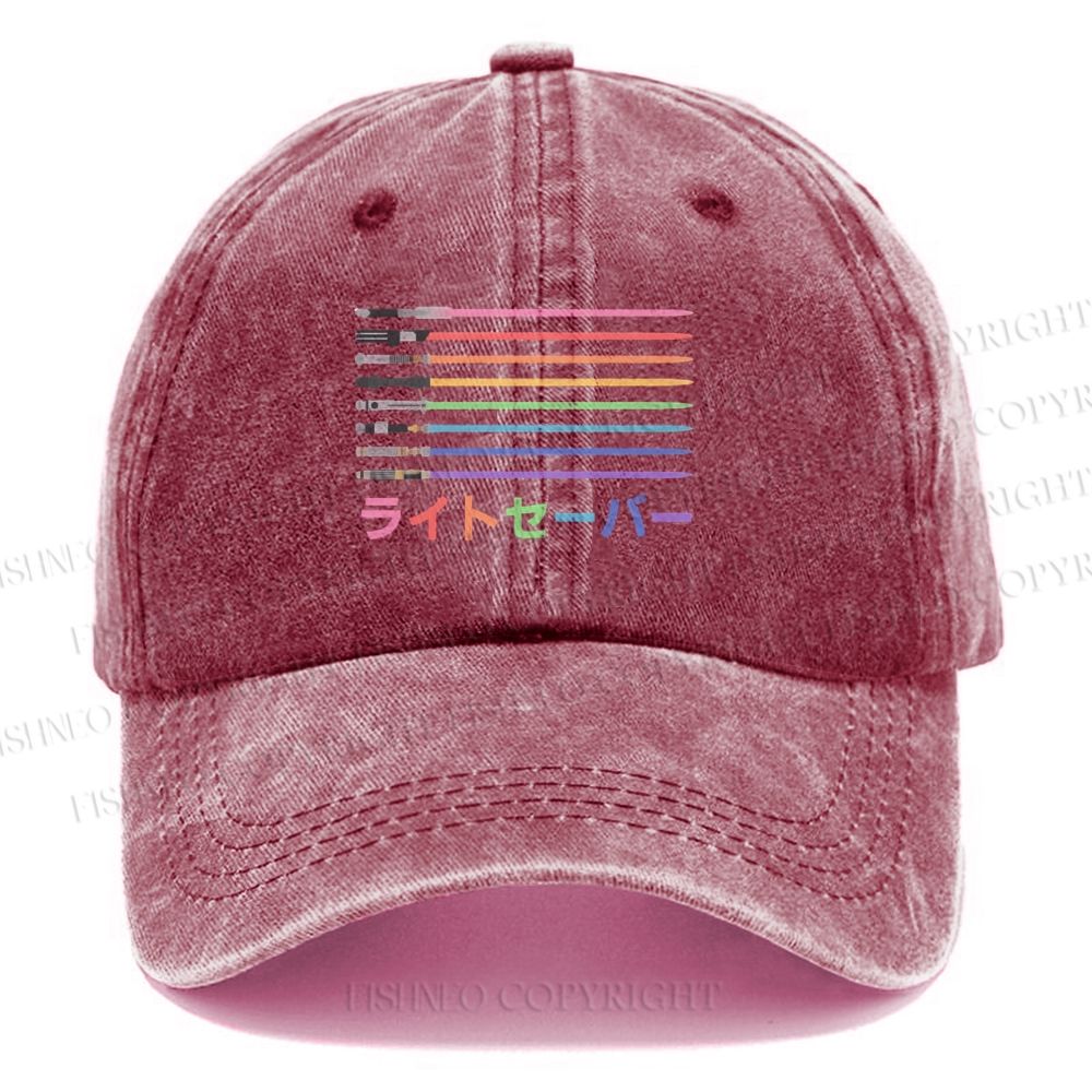 Unisex Lightsaber Vintage Casual Washed Cap