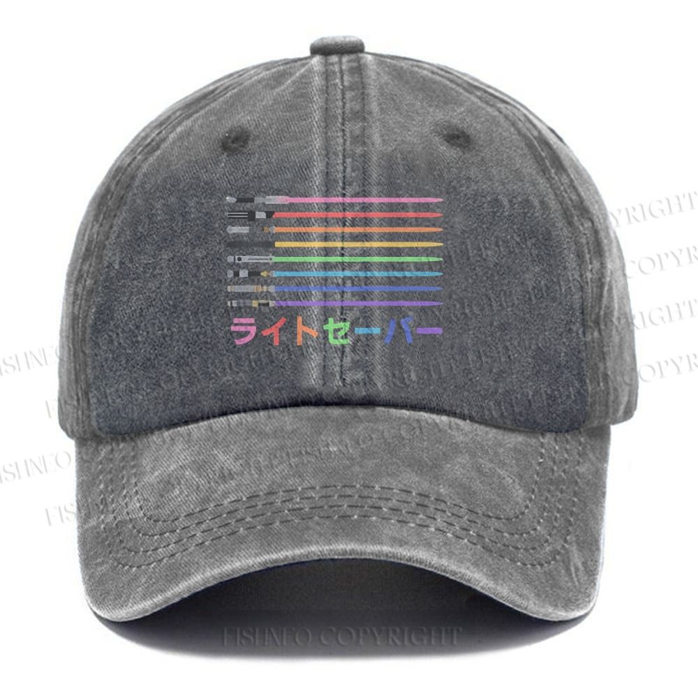 Unisex Lightsaber Vintage Casual Washed Cap