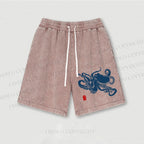 Octopus Japanese Style Washed Vintage Shorts