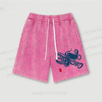 Octopus Japanese Style Washed Vintage Shorts
