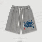 Octopus Japanese Style Washed Vintage Shorts