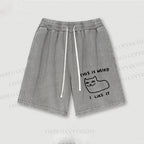 Silly Cat This Is Weird I Like It Washed Vintage Shorts