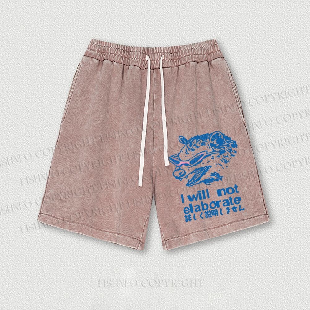 Japanese Opossum Will Not Elaborate Washed Vintage Shorts