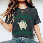 Unisex Frog Printed Washed Tee