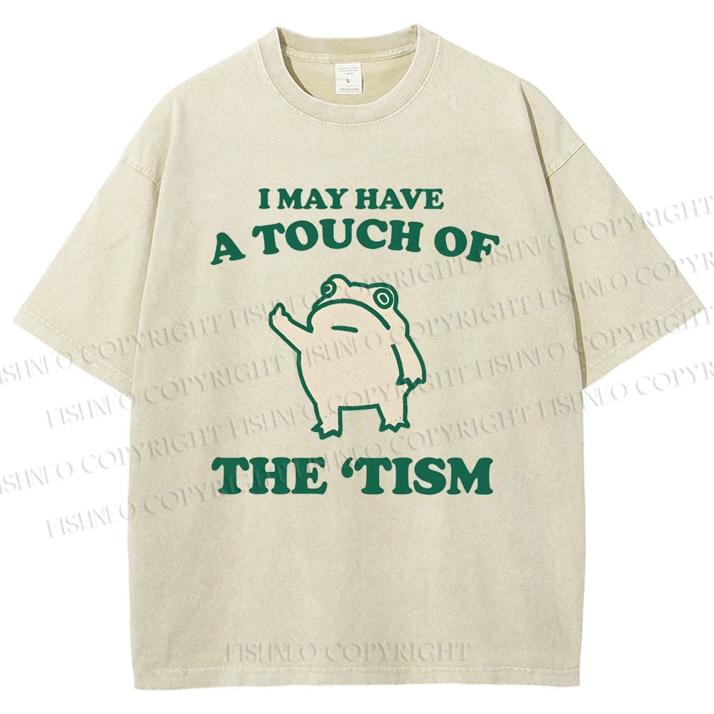 Unisex Frog Printed Washed Tee