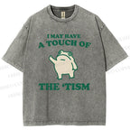 Unisex Frog Printed Washed Tee